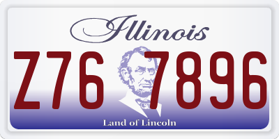 IL license plate Z767896