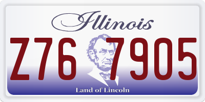 IL license plate Z767905