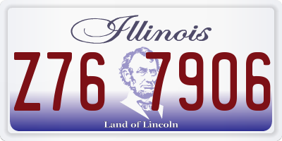 IL license plate Z767906