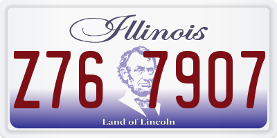 IL license plate Z767907