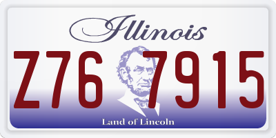 IL license plate Z767915