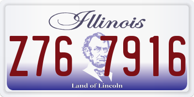 IL license plate Z767916