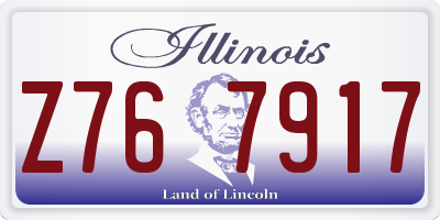 IL license plate Z767917