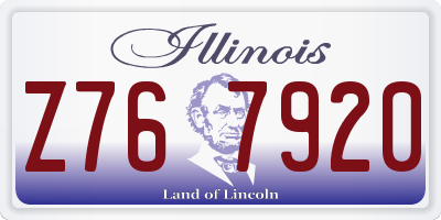 IL license plate Z767920