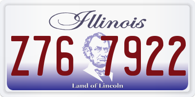 IL license plate Z767922
