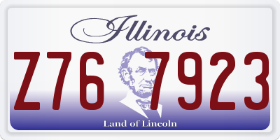 IL license plate Z767923