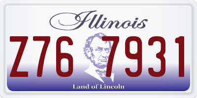 IL license plate Z767931