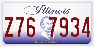 IL license plate Z767934