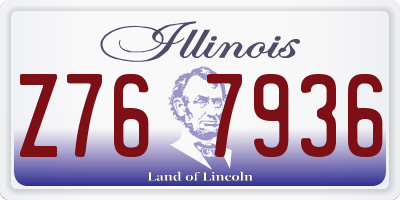 IL license plate Z767936