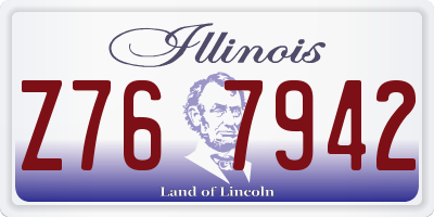 IL license plate Z767942