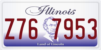 IL license plate Z767953
