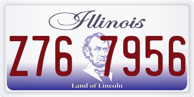 IL license plate Z767956