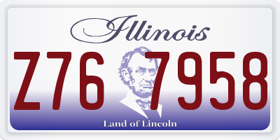 IL license plate Z767958