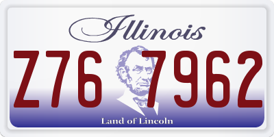 IL license plate Z767962