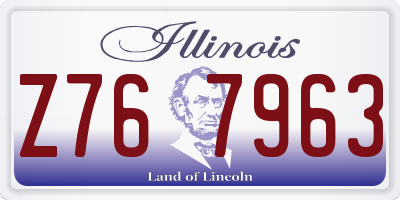IL license plate Z767963