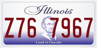 IL license plate Z767967