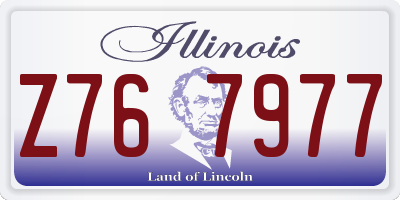 IL license plate Z767977