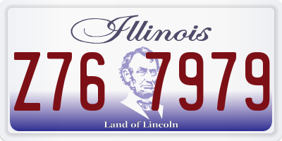IL license plate Z767979