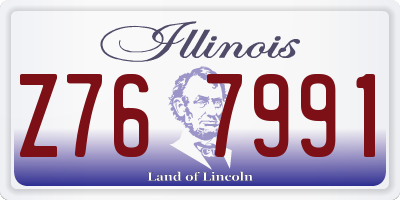 IL license plate Z767991