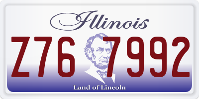 IL license plate Z767992