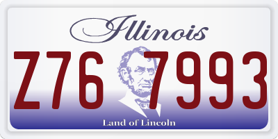 IL license plate Z767993