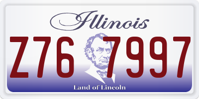 IL license plate Z767997