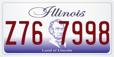 IL license plate Z767998
