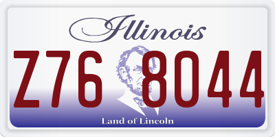 IL license plate Z768044
