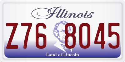 IL license plate Z768045