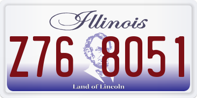 IL license plate Z768051