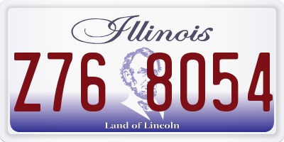 IL license plate Z768054