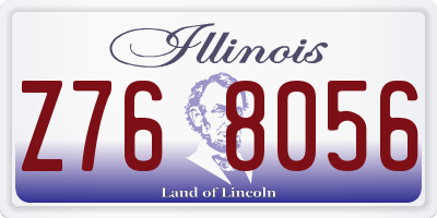 IL license plate Z768056