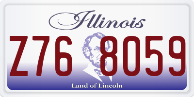 IL license plate Z768059
