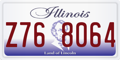 IL license plate Z768064