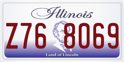 IL license plate Z768069