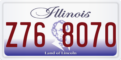 IL license plate Z768070