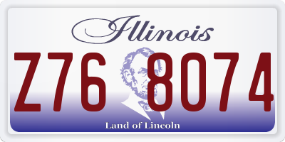 IL license plate Z768074