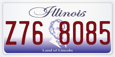 IL license plate Z768085