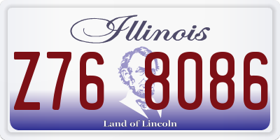 IL license plate Z768086