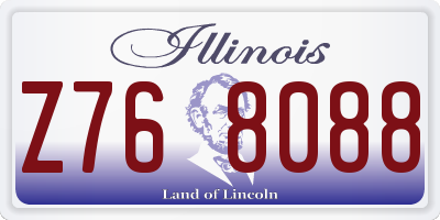 IL license plate Z768088