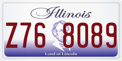 IL license plate Z768089