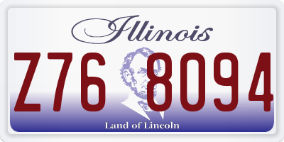 IL license plate Z768094