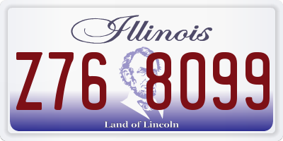 IL license plate Z768099