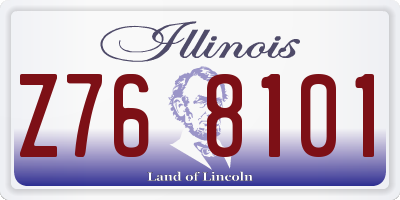 IL license plate Z768101