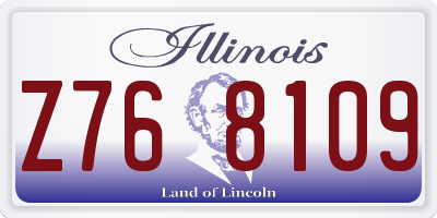 IL license plate Z768109