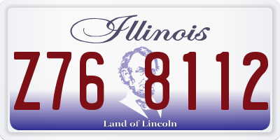 IL license plate Z768112