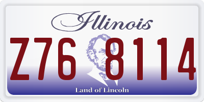 IL license plate Z768114