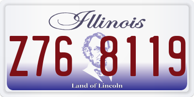 IL license plate Z768119