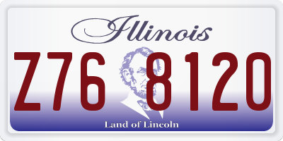 IL license plate Z768120