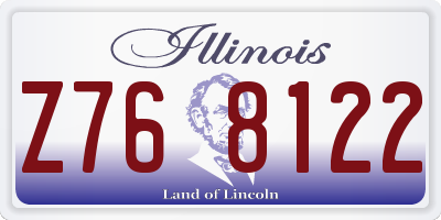 IL license plate Z768122